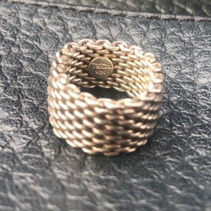 Tiffany & Co. silver mesh ring